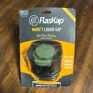 FlasKap MADIC 9 Liquor Kap Tumbler Lid Fits Most 30oz Tumblers - The FUN Button!